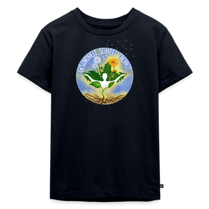 Gesundheit schafft Freiheit (Stark wie Löwenzahn!) / Kinder Premium T-Shirt - Navy