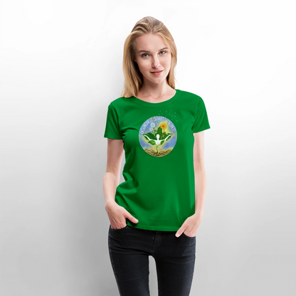 Gesundheit schafft Freiheit (Zurück zur Natur) / 100% Bio Frauen Premium T-Shirt (weiß) - Grün