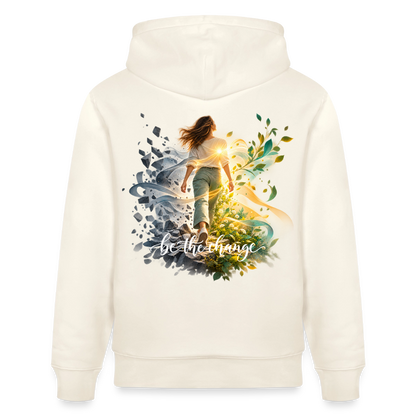 be the change - gbS /female - 100% Bio-Hoodie Unisex CRUISER - Naturweiß 