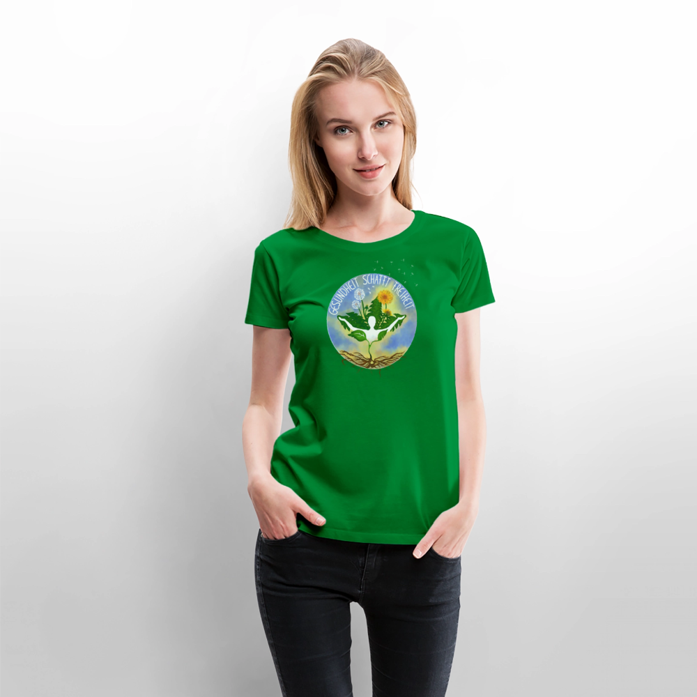 Gesundheit schafft Freiheit (1) / 100% Bio Frauen Premium T-Shirt (weiß) - Grün