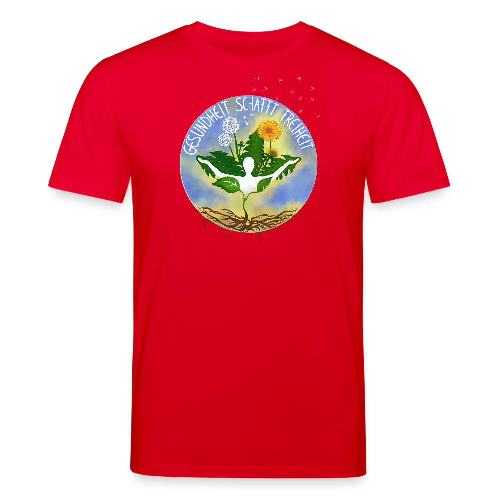 Gesundheit schafft Freiheit (Dein Weg) / 100% Bio T-Shirt Herren - Rot