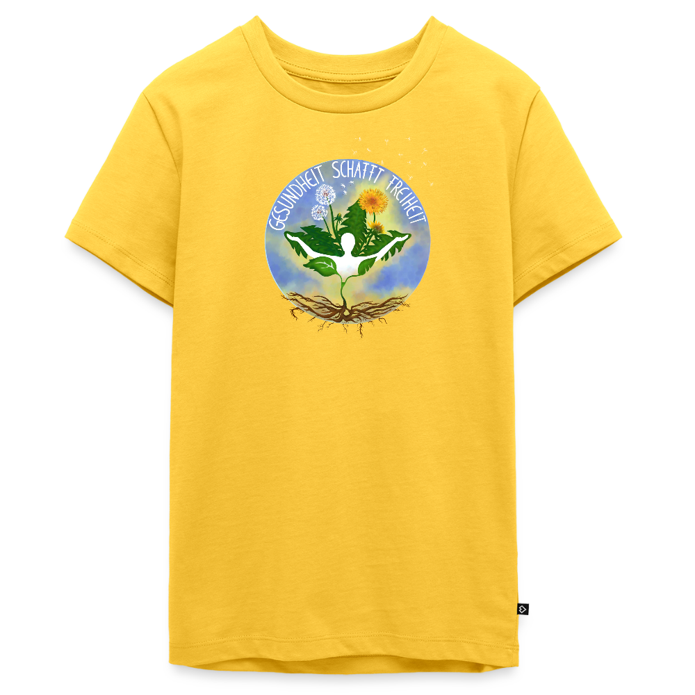 Gesundheit schafft Freiheit (Eins mit der Natur) / Teenager Premium T-Shirt - Gelb