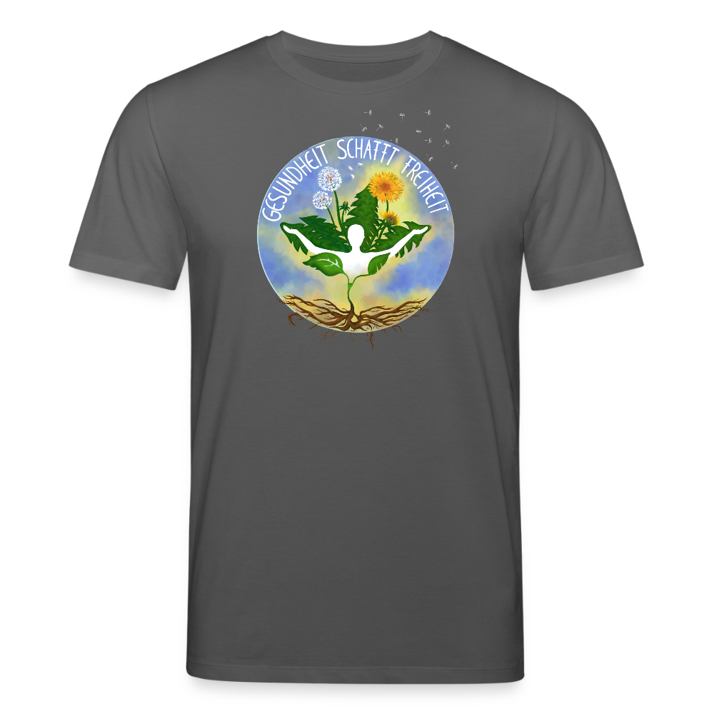 Gesundheit schafft Freiheit (Dein Weg) / 100% Bio T-Shirt Herren - Anthrazit