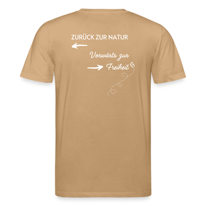 Gesundheit schafft Freiheit (Zurück zur Natur) / 100% Bio T-Shirt Herren - Karamell 