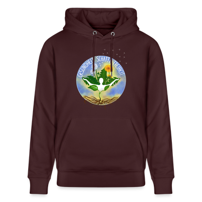 Gesundheit schafft Freiheit (FREI) / 100% Bio Unisex-Kapuzenpullover - Maroon