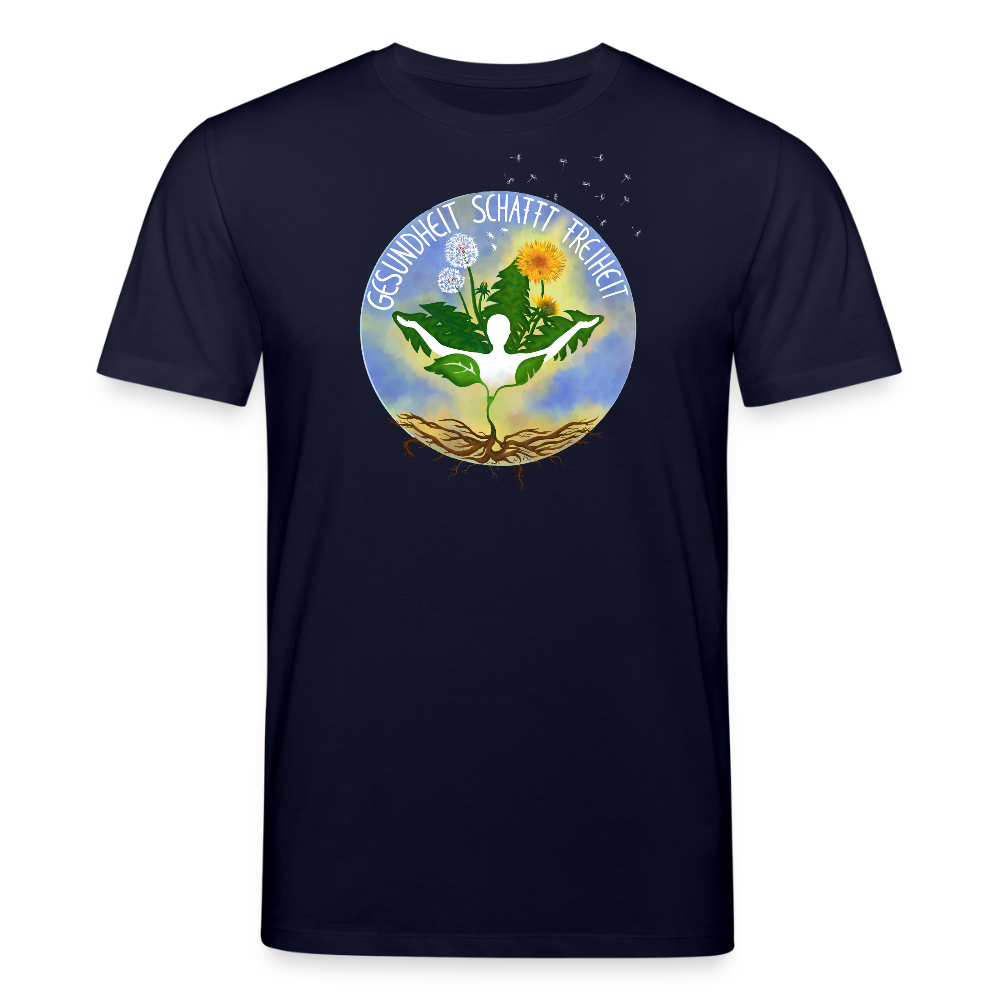 Gesundheit schafft Freiheit (Dein Weg) / 100% Bio T-Shirt Herren - Navy