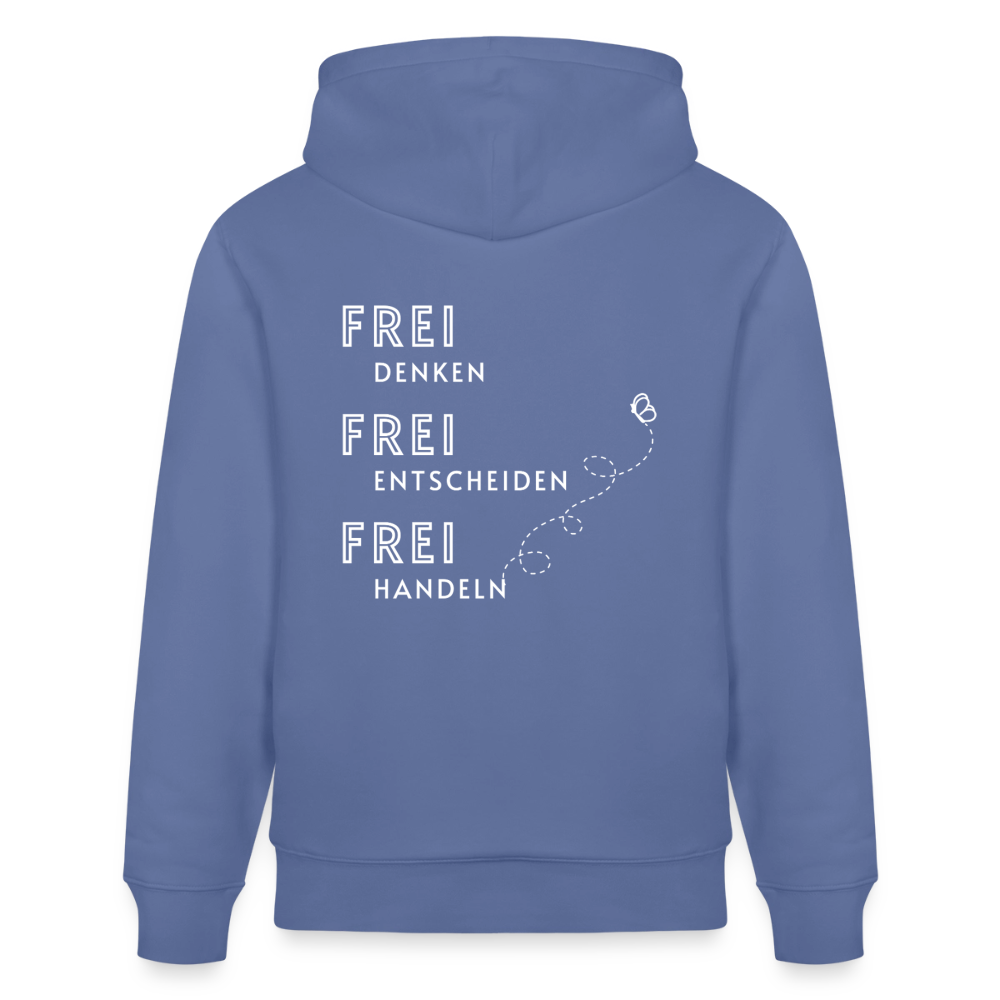 Gesundheit schafft Freiheit (FREI) / 100% Bio Unisex-Kapuzenpullover - Blau