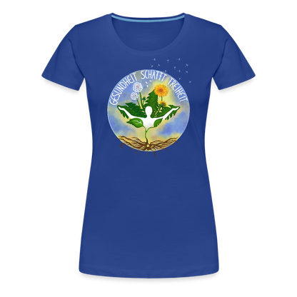 Gesundheit schafft Freiheit (FREI) / 100% Bio Frauen Premium T-Shirt (weiß) - Königsblau
