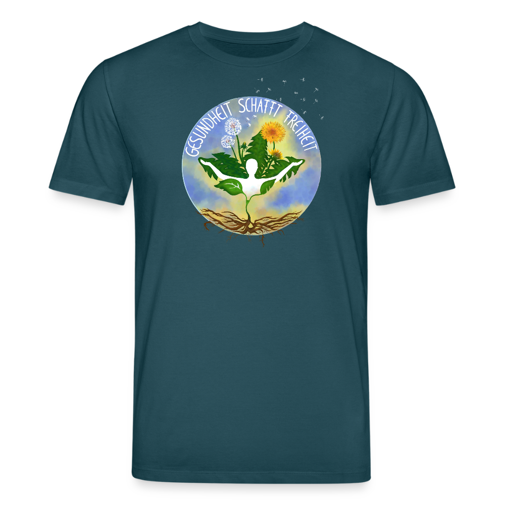 Gesundheit schafft Freiheit (FREI) / 100% Bio T-Shirt Herren - Dunkles Petrol