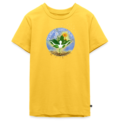 Gesundheit schafft Freiheit (Stark wie Löwenzahn) / Teenager Premium T-Shirt - Gelb