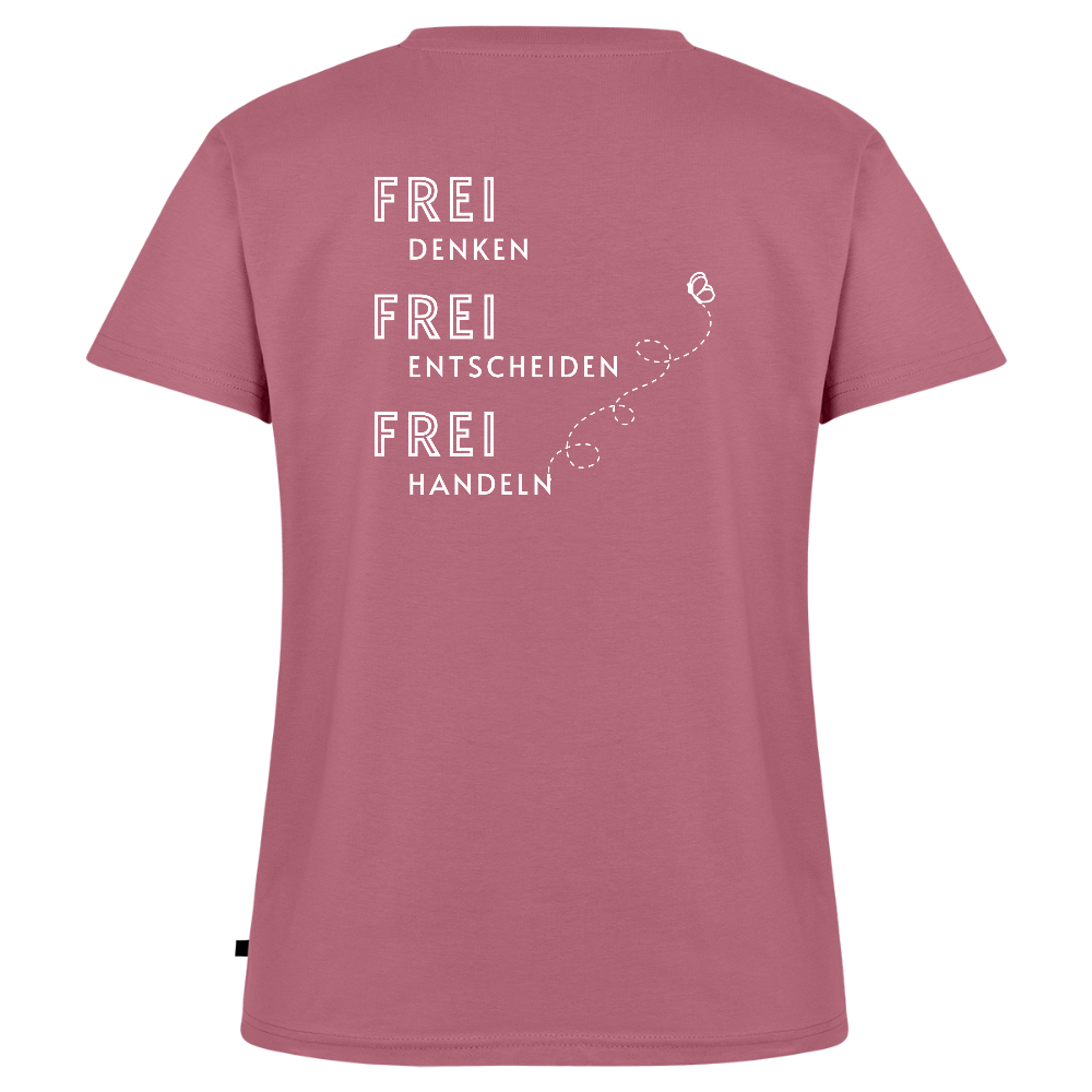 Gesundheit schafft Freiheit (FREI) / 100% Bio Frauen Bio-T-Shirt mit V-Ausschnitt - Mauve