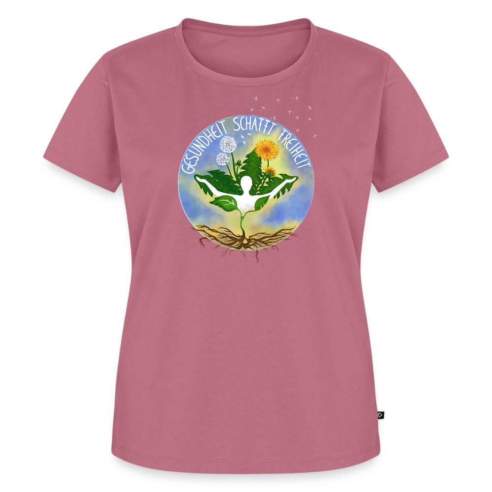 Gesundheit schafft Freiheit (Natur ist kein Trend) / 100% Bio Frauen Premium T-Shirt (weiß) - Mauve