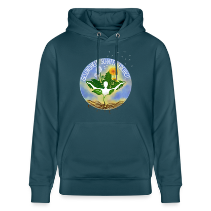 Gesundheit schafft Freiheit (FREI) / 100% Bio Unisex-Kapuzenpullover - Dunkles Petrol