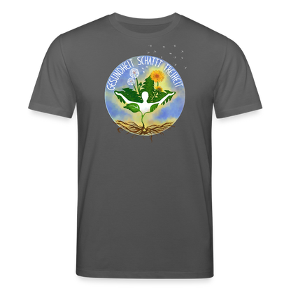 Gesundheit schafft Freiheit (FREI) / 100% Bio T-Shirt Herren - Anthrazit