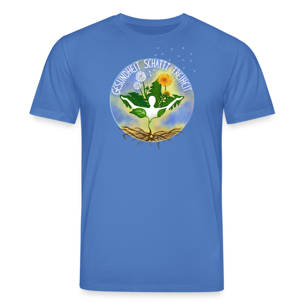 Gesundheit schafft Freiheit (Zurück zur Natur) / 100% Bio T-Shirt Herren - Achtsames Blau