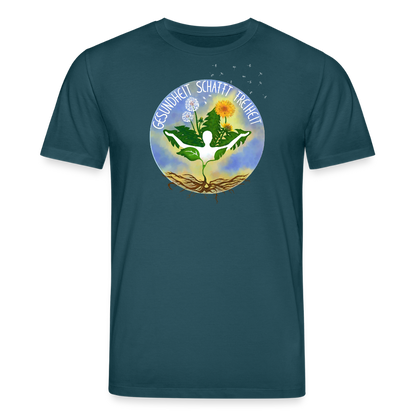 Gesundheit schafft Freiheit (Zurück zur Natur) / 100% Bio T-Shirt Herren - Dunkles Petrol