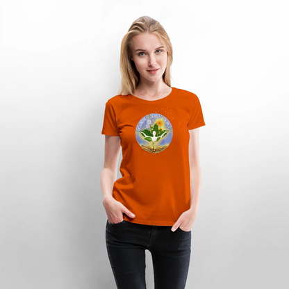 Gesundheit schafft Freiheit (Natürlich) / 100% Bio Frauen Premium T-Shirt (weiß) - Orange 