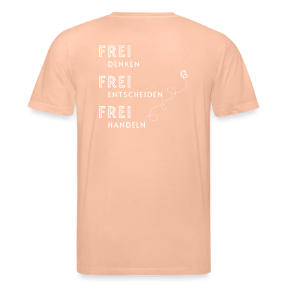 Gesundheit schafft Freiheit (FREI) / 100% Bio T-Shirt Herren - Pfirsich