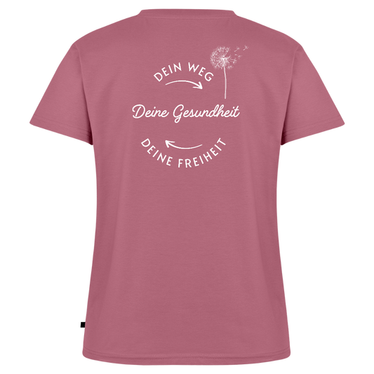 Gesundheit schafft Freiheit / 100% Bio Frauen Bio-T-Shirt mit V-Ausschnitt - Mauve