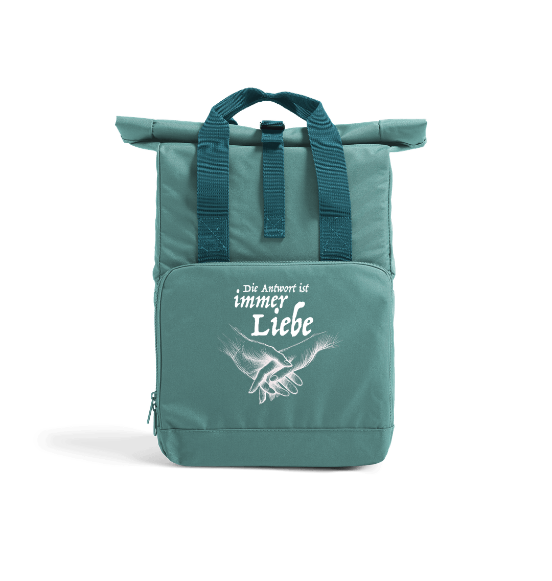 Sage Green Antwort Recycled Twin handle Roll-Top Backpack