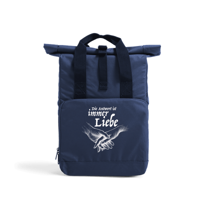 Navy Dusk Antwort Recycled Twin handle Roll-Top Backpack