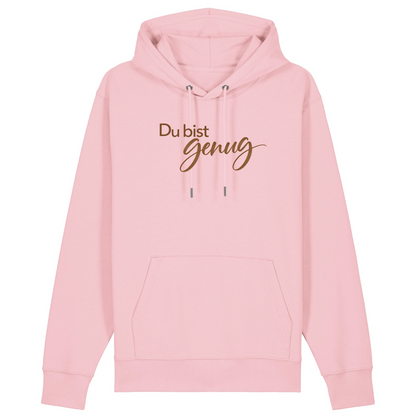 Du bist genug - 100% BIO Hoodie - Cotton Pink