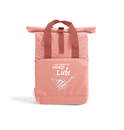 Blush Pink Antwort Recycled Twin handle Roll-Top Backpack
