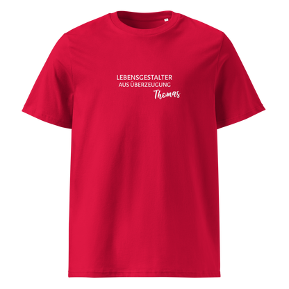 Lebensgestalter(in) *NAME - Unisex-Bio-Baumwoll-T-Shirt