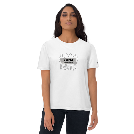 brothers YANA you are not alone - Unisex-Bio-Baumwoll-T-Shirt / weiss